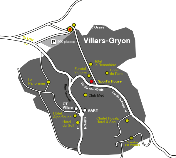 access map to the ski locker